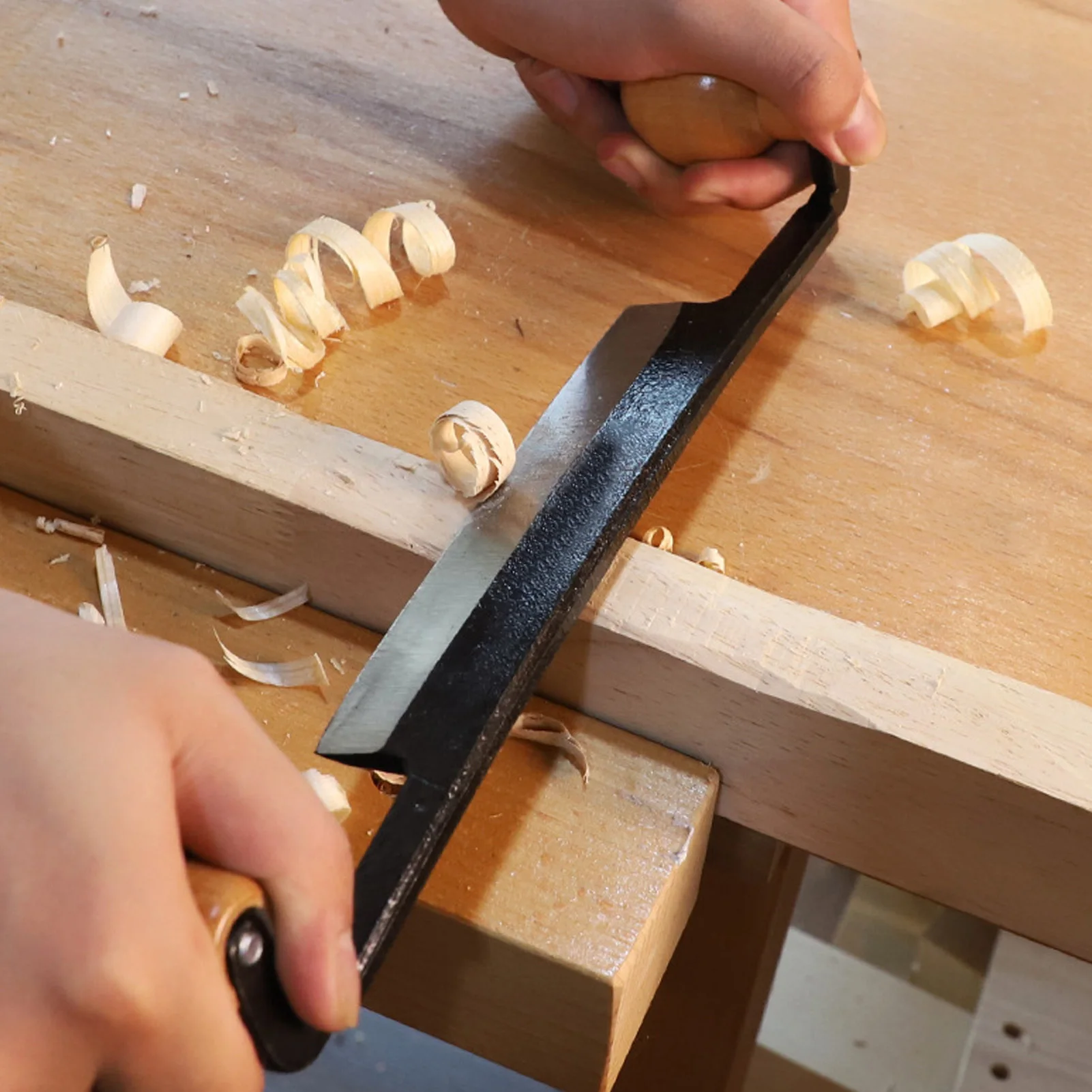 Drawknife Blade - Couteau à tirage droit, Double manche