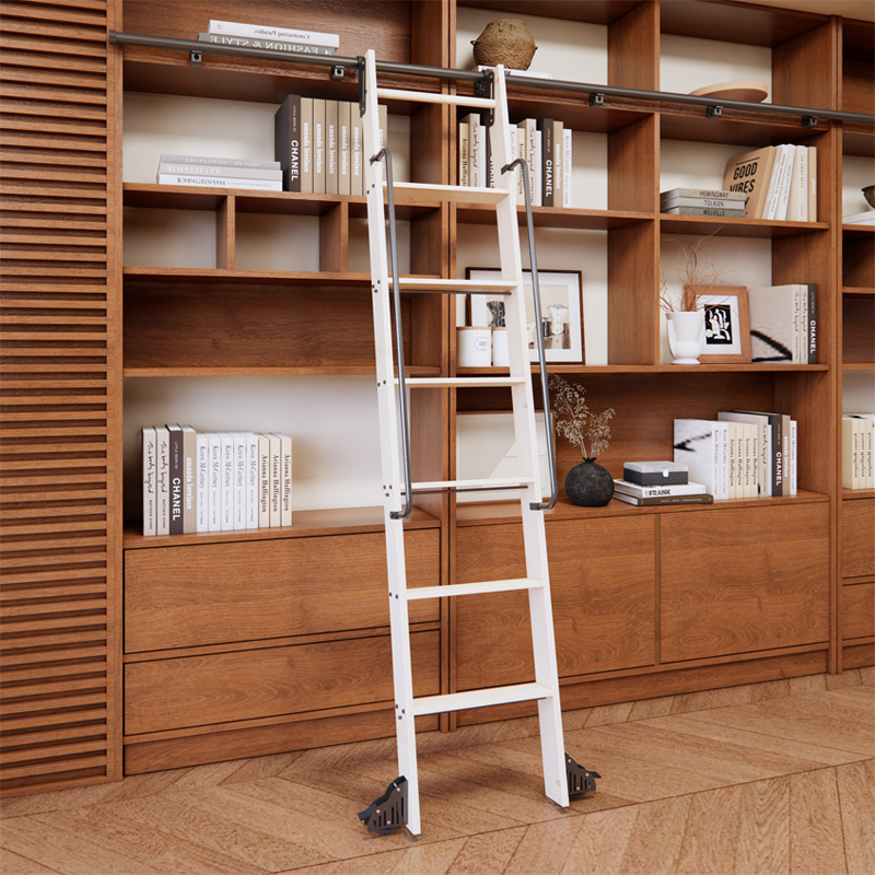 Woodworking Lofts - Matériel d'échelle de bibliothèque roulante 10