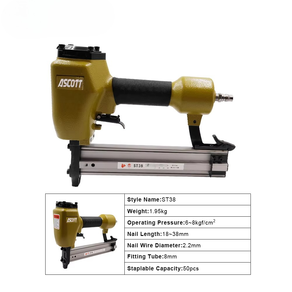 Woodworking Nail Gun - Cloueur pneumatique lourd ST38 14GA pour