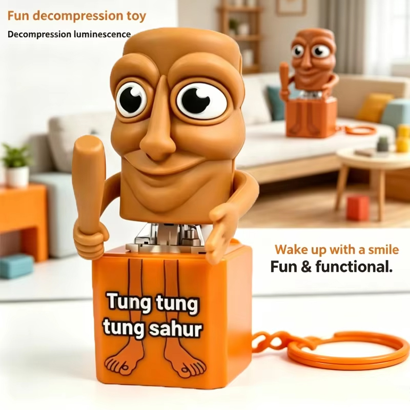 Woodworking For Beginners - Nouveau porte-clés Tung Tung Tung Sahur,