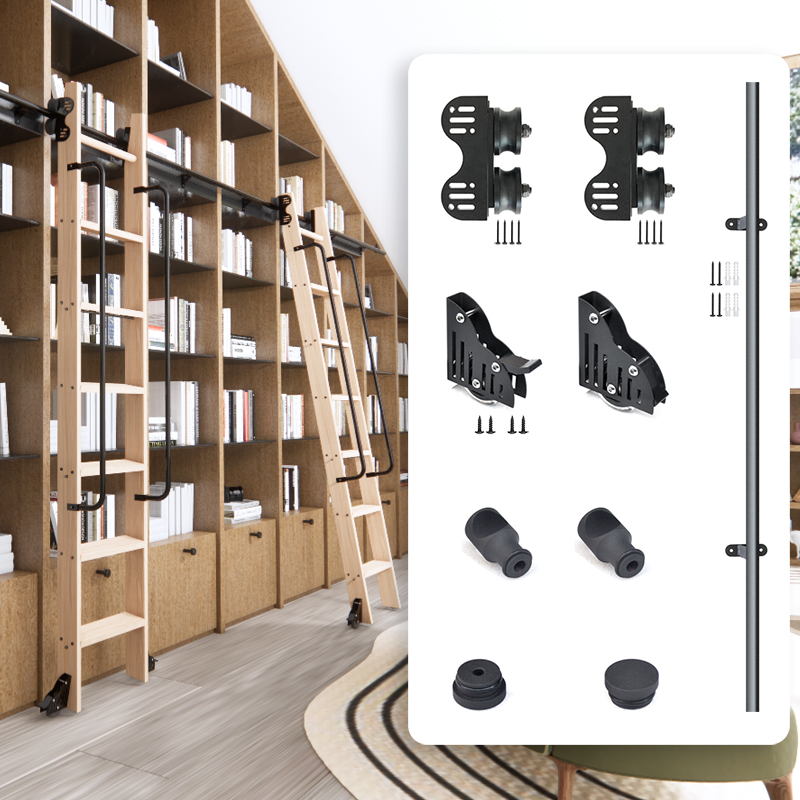 Woodworking Lofts - Matériel d'échelle de bibliothèque roulante 3,3
