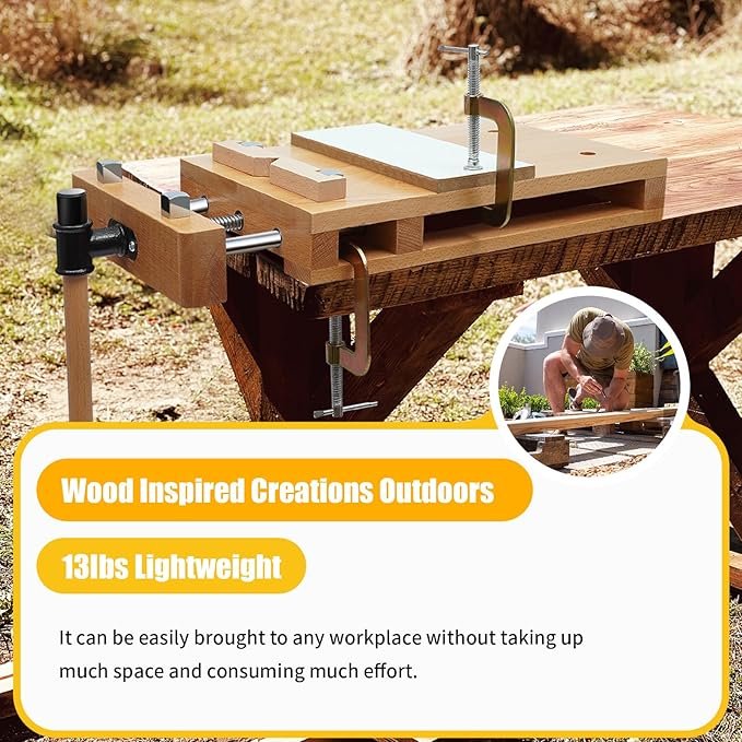 Établi de travail en bois dur  - Woodworking Vise Types avis et prix