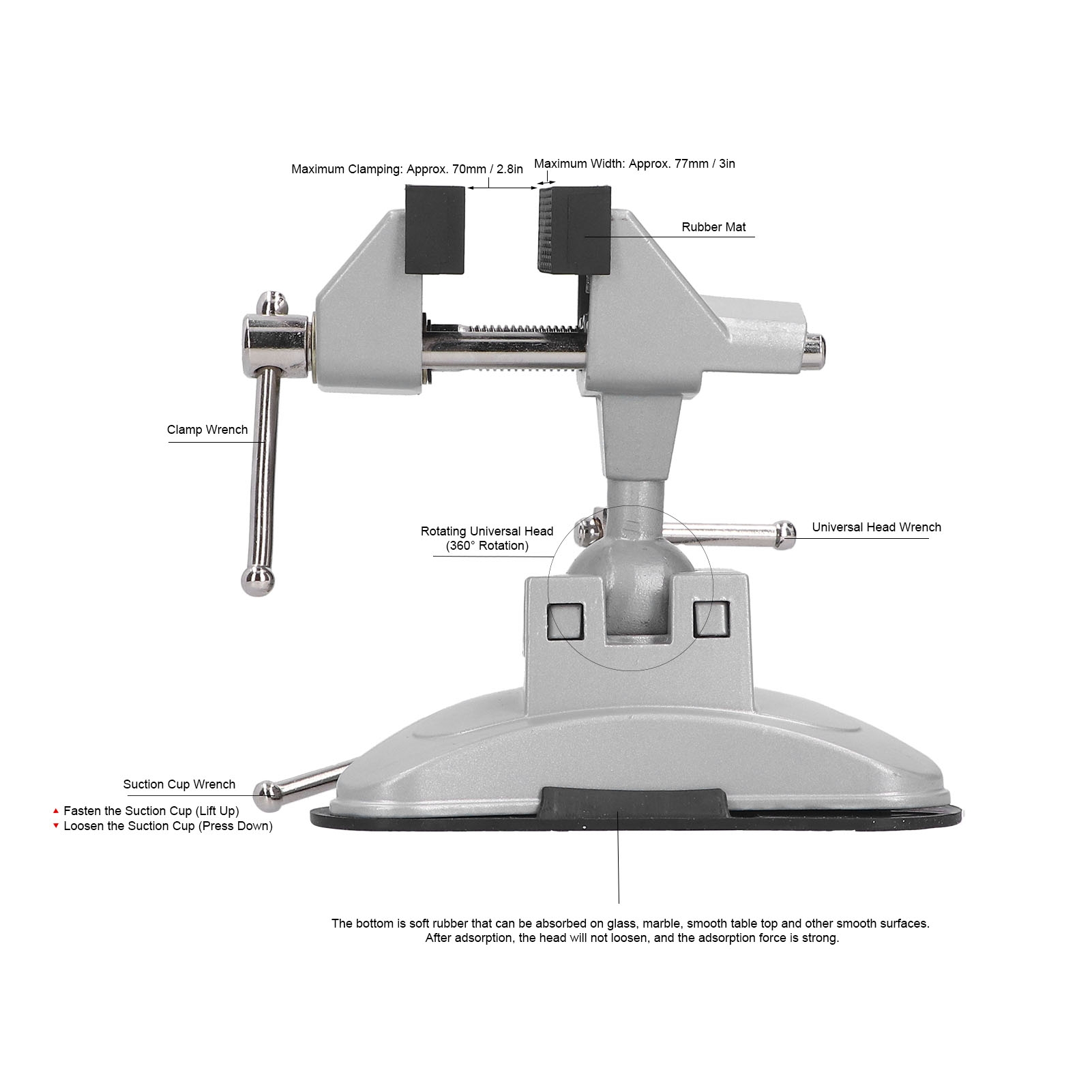 Étau de table plat à poussée,  - Woodworking Vise Types avis et prix